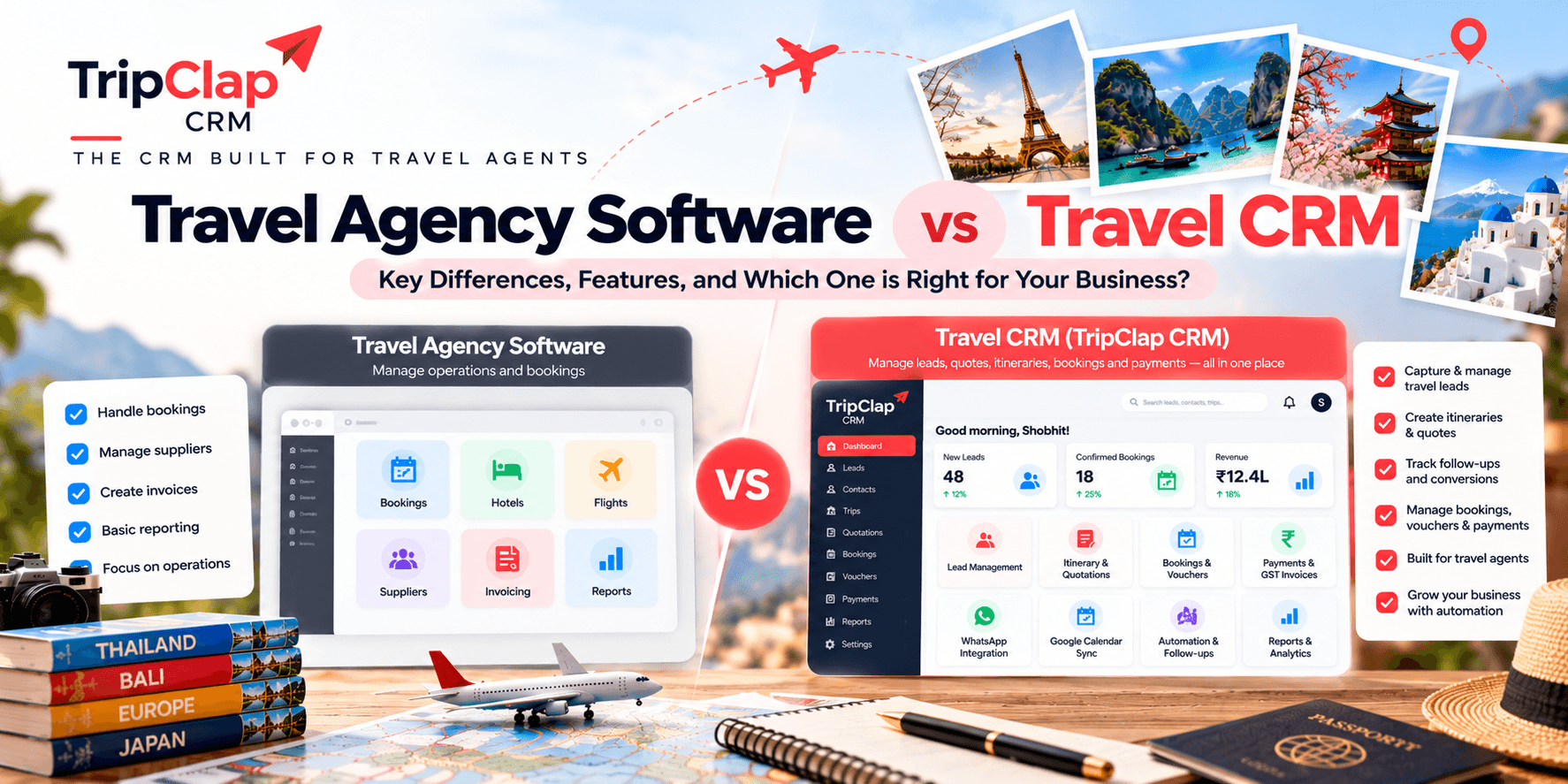 Travel Agency Software vs Travel CRM: What's the Difference?